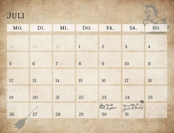 Produktbild: Der inoffizielle K&uuml;chenkalender f&uuml;r Harry Potter Fans 2027