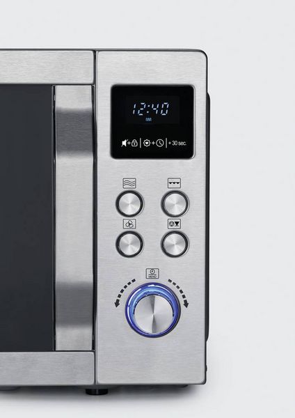 Produktbild: Severin MW 7774 Mikrowelle Edelstahl (geb&uuml;rstet), Silber 900 W Grillfunktion, mit Pizzafunktion, Hei&szlig;luft-Funktion