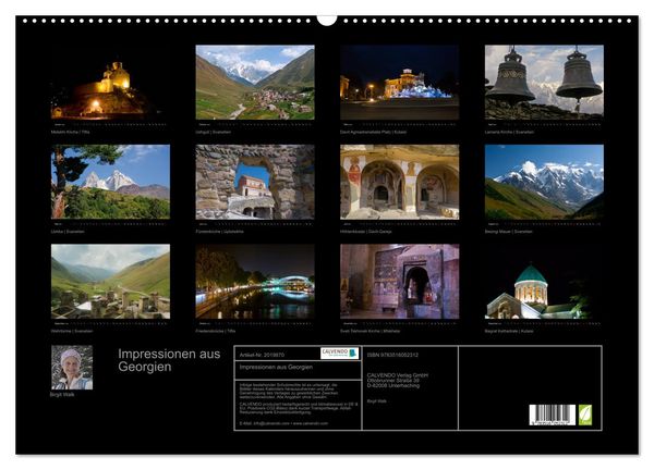 Produktbild: Impressionen aus Georgien (Wandkalender 2026 DIN A2 quer), CALVENDO Monatskalender