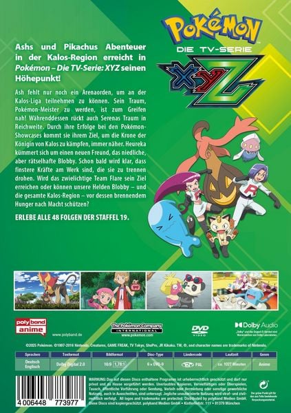 Produktbild: Pok&eacute;mon - Die TV-Serie: XY - Staffel 19 [6 DVDs]