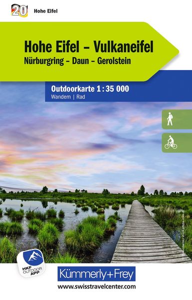Produktbild: K&uuml;mmerly+Frey Outdoorkarte Deutschland 20 Hohe Eifel, Vulkaneifel 1:35.000