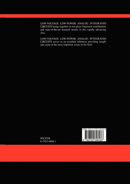 Produktbild: Low-Voltage Low-Power Analog Integrated Circuits