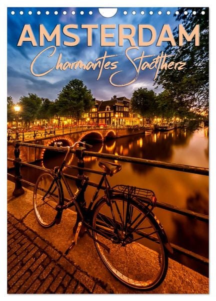 Produktbild: AMSTERDAM Charmantes Stadtherz (Wandkalender 2026 DIN A4 hoch), CALVENDO Monatskalender