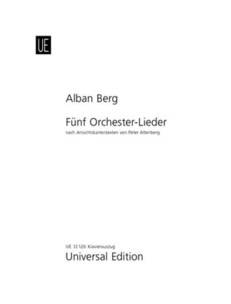 Produktbild: Berg, A: 5 Orchesterlieder