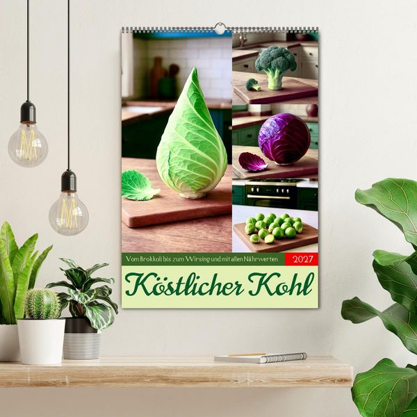 Produktbild: K&ouml;stlicher Kohl (Wandkalender 2027 DIN A2 hoch), CALVENDO Monatskalender