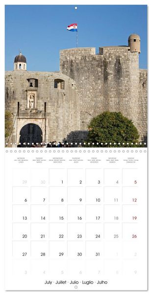 Produktbild: Dubrovnik - World Heritage Site by the Adriatic Sea (Wall Calendar 2026 12 &times; 12 Inch) CALVENDO 12 Month Wall Calendar