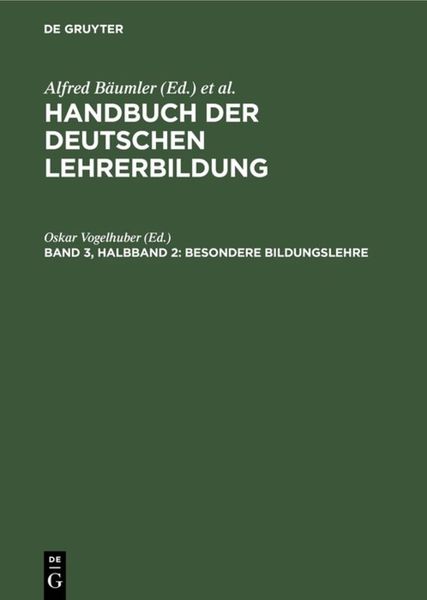 Produktbild: Besondere Bildungslehre
