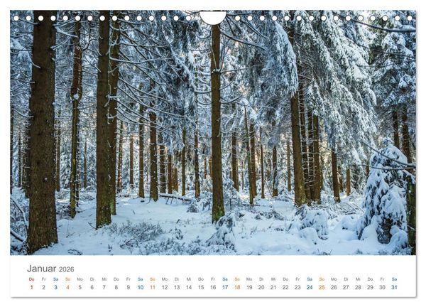 Produktbild: Oberhof - Urlaubsparadies am Rennsteig (Wandkalender 2026 DIN A4 quer), CALVENDO Monatskalender