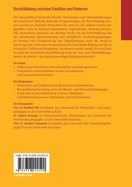 Produktbild: Berufsbildung zwischen Tradition und Moderne