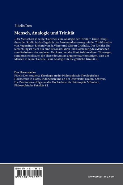 Produktbild: Mensch, Analogie und Trinit&auml;t