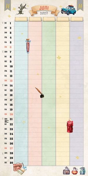 Produktbild: Der gro&szlig;e inoffizielle Familienplaner f&uuml;r Potterheads Kalender 2027