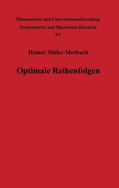 Produktbild: Optimale Reihenfolgen