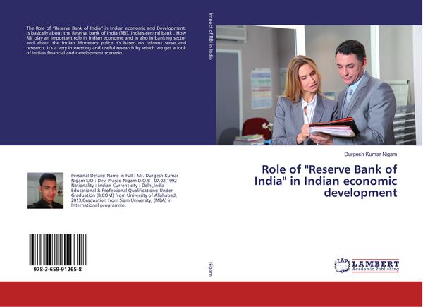 Produktbild: Role of "Reserve Bank of India" in Indian economic development