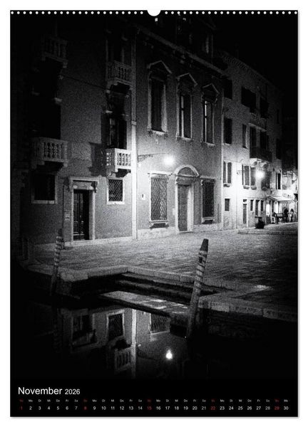 Produktbild: Venice Noir - Das etwas andere Venedig (hochwertiger Premium Wandkalender 2026 DIN A2 hoch), Kunstdruck in Hochglanz