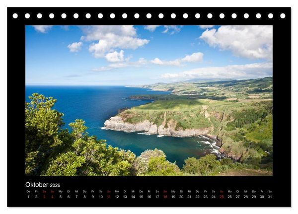 Produktbild: Azoren - S&atilde;o Miguel (Tischkalender 2026 DIN A5 quer), CALVENDO Monatskalender