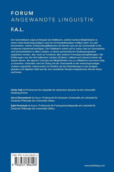 Produktbild: Germanistik f&uuml;r den Beruf
