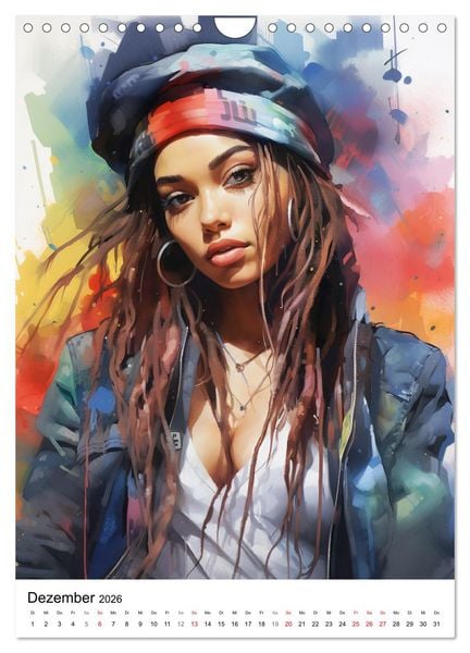 Produktbild: Hip Hop Girls. Rhythmic Expressions (Wandkalender 2026 DIN A4 hoch), CALVENDO Monatskalender