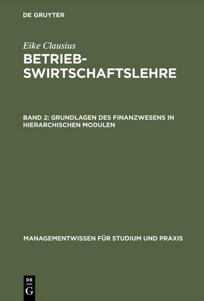 Produktbild: Grundlagen des Finanzwesens in hierarchischen Modulen