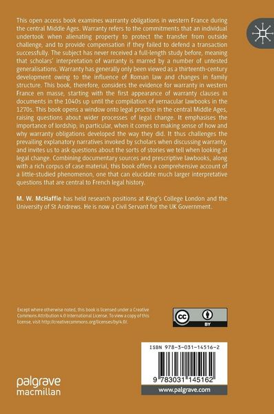 Produktbild: Warranty Obligations in Western France, 1040&ndash;1270