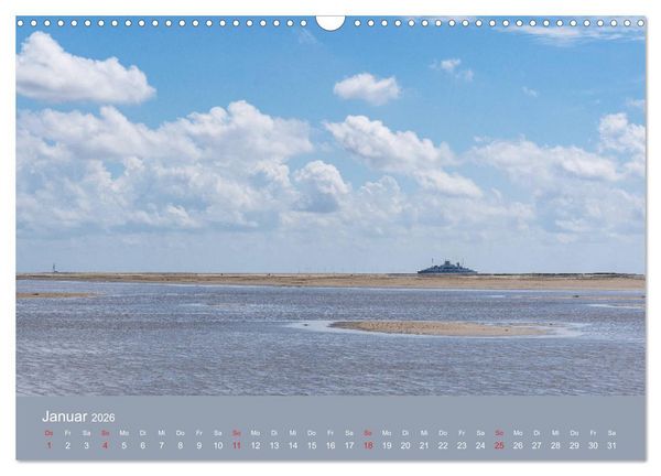 Produktbild: R&ouml;m&ouml; - Wasser, Wind und endloser Strand (Wandkalender 2026 DIN A3 quer), CALVENDO Monatskalender