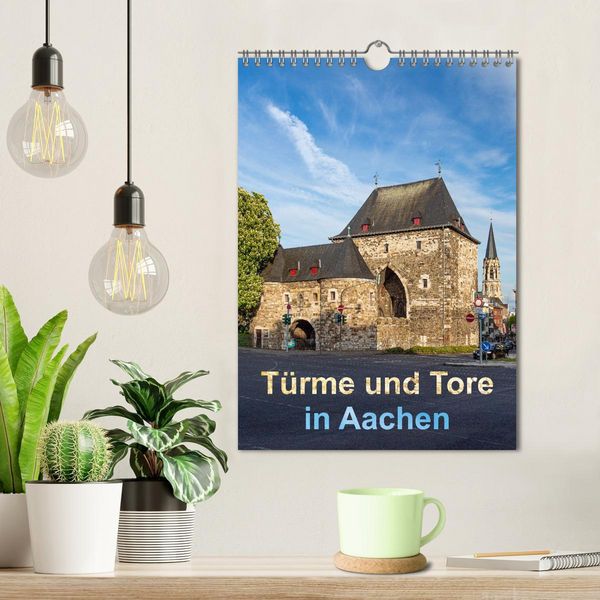 Produktbild: T&uuml;rme und Tore in Aachen (Wandkalender 2026 DIN A4 hoch), CALVENDO Monatskalender