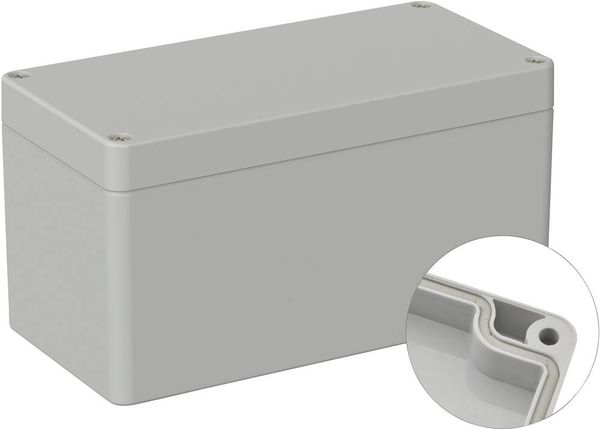 Produktbild: TRU COMPONENTS TC-9065664 Industrie-Geh&auml;use 160 x 80 x 85 ABS Lichtgrau (RAL 7035) 1St.