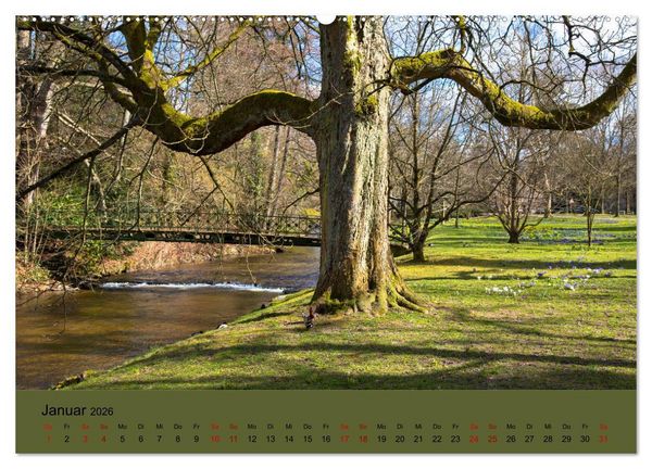 Produktbild: Kurpark Baden-Baden (Wandkalender 2026 DIN A2 quer), CALVENDO Monatskalender