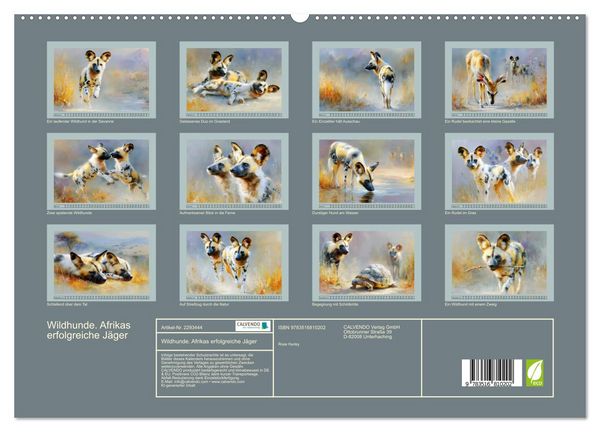Produktbild: Wildhunde. Afrikas erfolgreiche J&auml;ger (hochwertiger Premium Wandkalender 2027 DIN A2 quer), Kunstdruck in Hochglanz