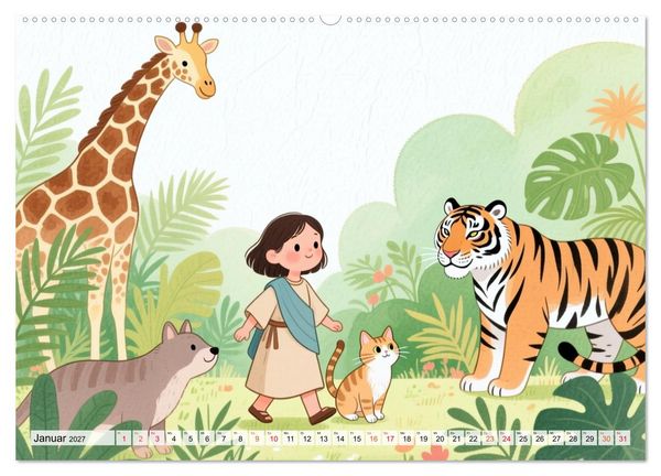 Produktbild: Luna, Minka und die Bibel (hochwertiger Premium Wandkalender 2027 DIN A2 quer), Kunstdruck in Hochglanz