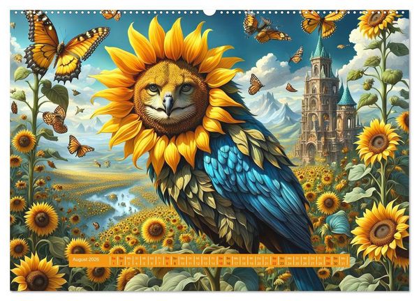 Produktbild: Verborgene Welten: Arkanum der mystischen Tierwesen (Wandkalender 2026 DIN A2 quer), CALVENDO Monatskalender