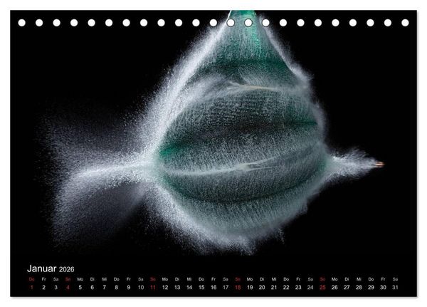 Produktbild: Ballistik Highspeed Fotos (Tischkalender 2026 DIN A5 quer), CALVENDO Monatskalender