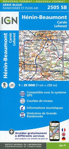 Hénin-Beaumont.Carvin.Leforest 1:25 000, Karte von Collectif Ign, IGN Frankreich, 978-2-7585-4941-3