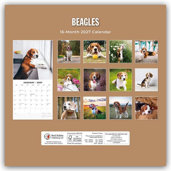 Produktbild: Beagles &ndash; Beagle 2027 &ndash; 16-Monatskalender