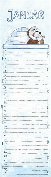 Produktbild: Geburtstagskalender Mini Cartoon - immerw&auml;hrend - (9,5 x 33)