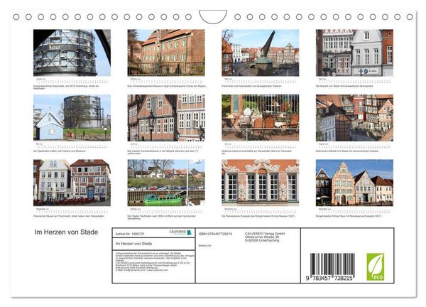 Produktbild: Im Herzen von Stade (Wandkalender 2026 DIN A4 quer), CALVENDO Monatskalender