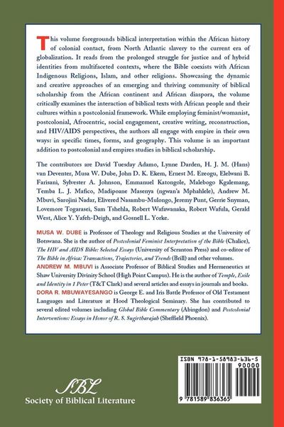 Produktbild: Postcolonial Perspectives in African Biblical Interpretations
