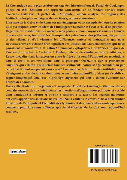 Produktbild: La Cit&eacute; antique