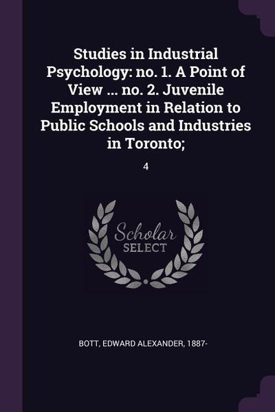 Produktbild: Studies in Industrial Psychology