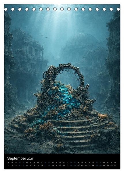 Produktbild: Aetherion &ndash; Die versunkene Stadt (Tischkalender 2027 DIN A5 hoch), CALVENDO Monatskalender