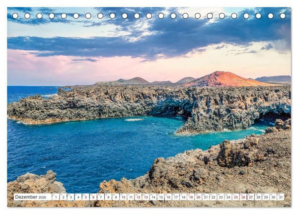 Produktbild: Lanzarote - Wo die Vulkane die Landschaft formten (Tischkalender 2026 DIN A5 quer), CALVENDO Monatskalender