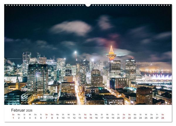 Produktbild: Vancouver - Eine wundersch&ouml;ne Stadt an der Westk&uuml;ste Kanadas. (Wandkalender 2026 DIN A2 quer), CALVENDO Monatskalender