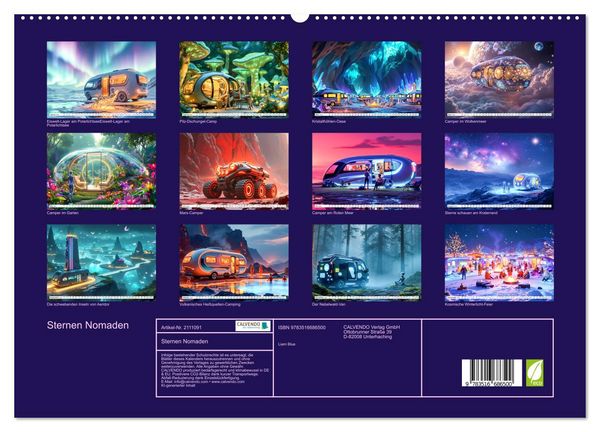 Produktbild: Sternen Nomaden (hochwertiger Premium Wandkalender 2026 DIN A2 quer), Kunstdruck in Hochglanz