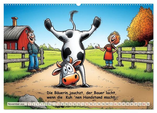 Produktbild: Bauernregeln, unsinnig und am&uuml;sant (hochwertiger Premium Wandkalender 2026 DIN A2 quer), Kunstdruck in Hochglanz