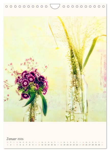 Produktbild: Blumige Fotomalerei (Wandkalender 2026 DIN A4 hoch), CALVENDO Monatskalender