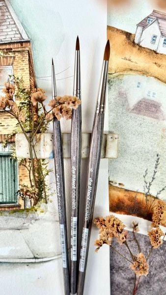 Produktbild: da Vinci Aquarellpinsel 3er Set: Secret Places Watercolor, Frau Bommel