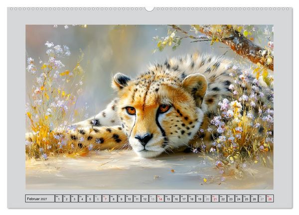 Produktbild: Geparden. Eleganz zwischen Speed und Stille (Wandkalender 2027 DIN A2 quer), CALVENDO Monatskalender