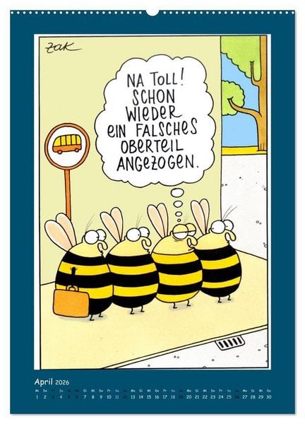 Produktbild: Na Toll! Comics von Martin Zak (hochwertiger Premium Wandkalender 2026 DIN A2 hoch), Kunstdruck in Hochglanz