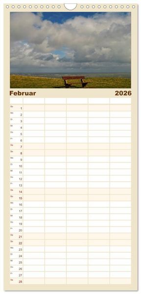 Produktbild: Familienplaner 2026 - Helgoland und die D&uuml;ne mit 5 Spalten (Wandkalender, 21 x 45 cm) CALVENDO