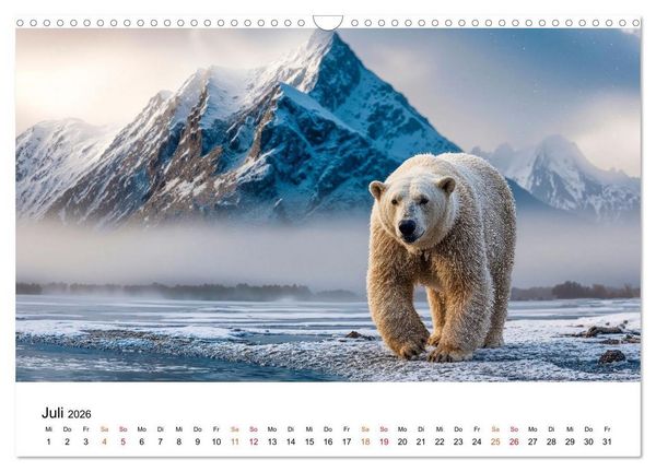 Produktbild: Eisb&auml;ren - die Stimme der Wildnis (Wandkalender 2026 DIN A3 quer), CALVENDO Monatskalender