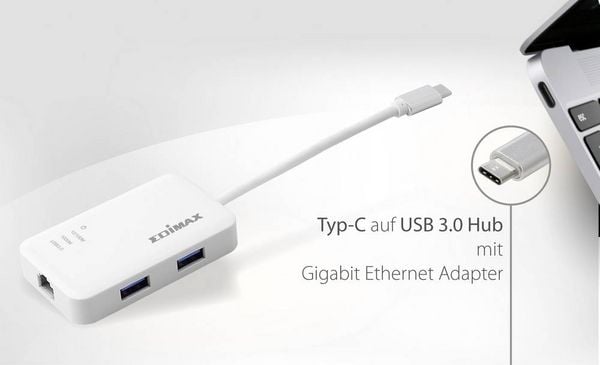 Produktbild: EDIMAX EU-4308 Netzwerkadapter USB-A (USB 3.2 Gen 2)